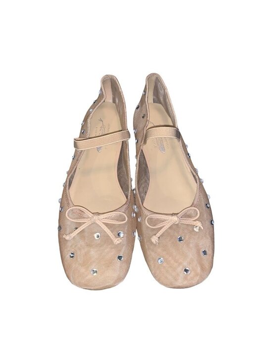Jeffrey Campbell Shoes - Free People Jeffrey Campbell Shine For You Rhinestone Sz8 Beige Mary Jane Flats